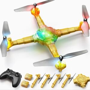 Gold and Multicolor Kids Drone with Remote Control